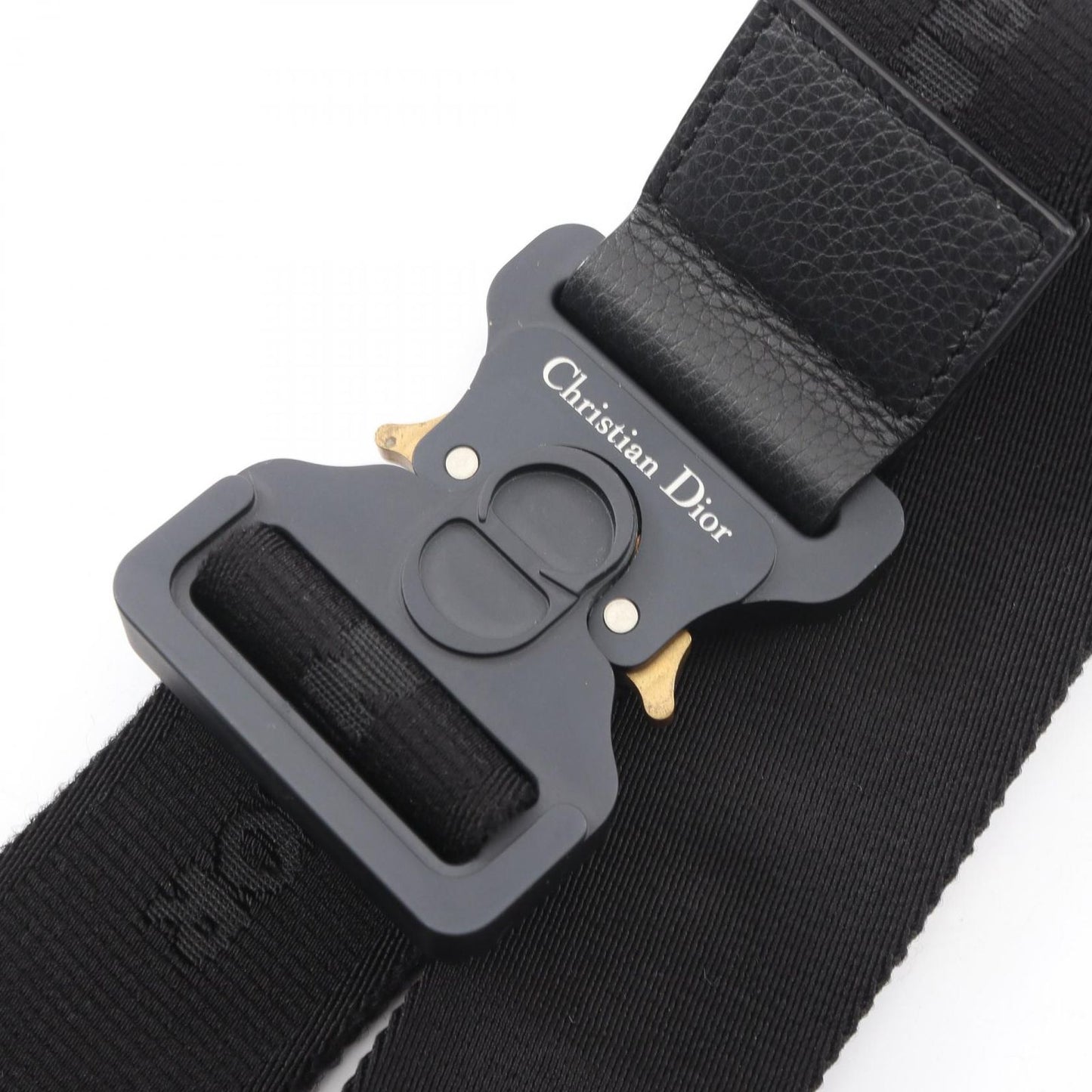 Dior Waist Bag Saddle Oblique Jacquard Navy Canvas Leather — view 7