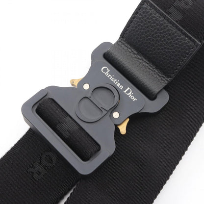 Dior Waist Bag Saddle Oblique Jacquard Navy Canvas Leather — view 7