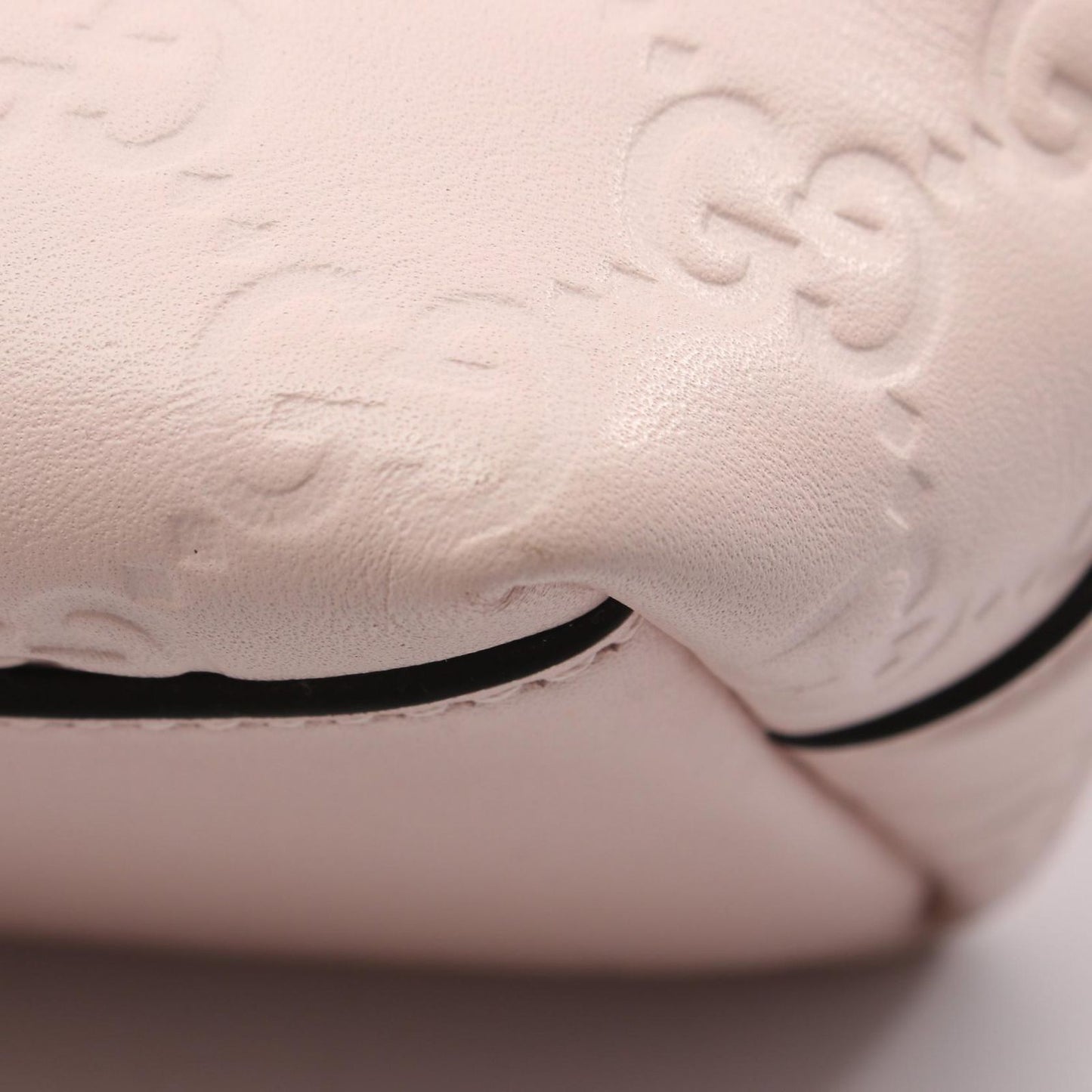 Gucci Tote GG Emblem Guccissima Light Pink Leather — view 7