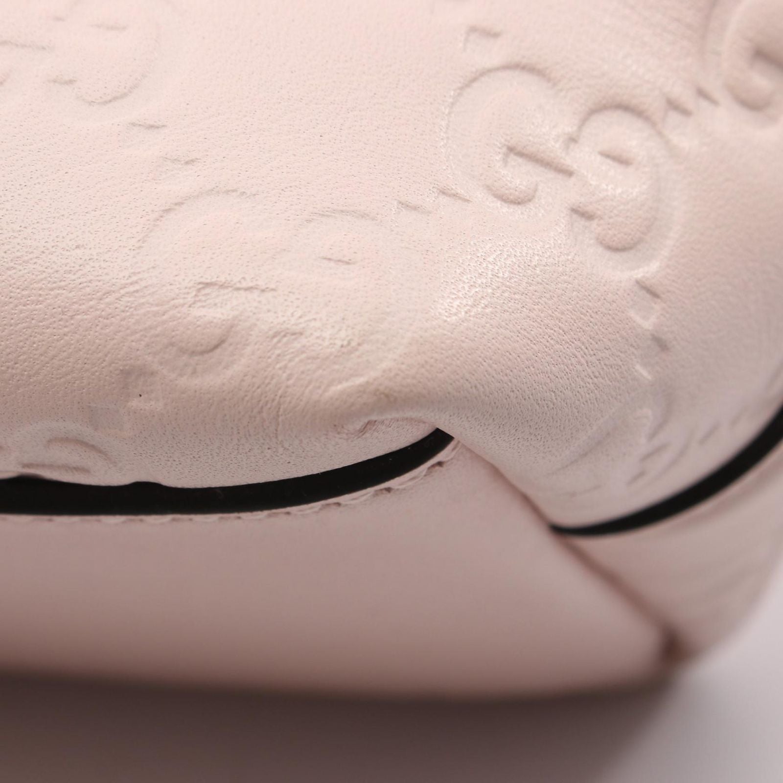 Gucci Tote GG Emblem Guccissima Light Pink Leather — view 7