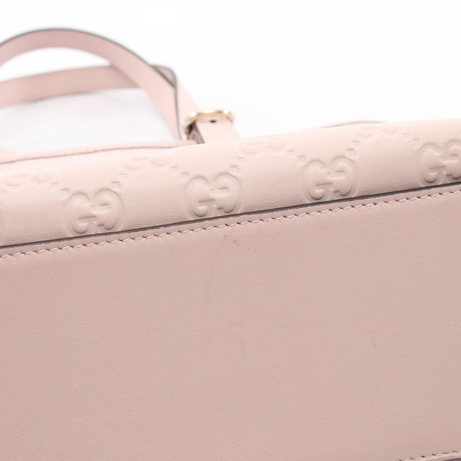 Gucci Tote GG Emblem Guccissima Light Pink Leather — view 8