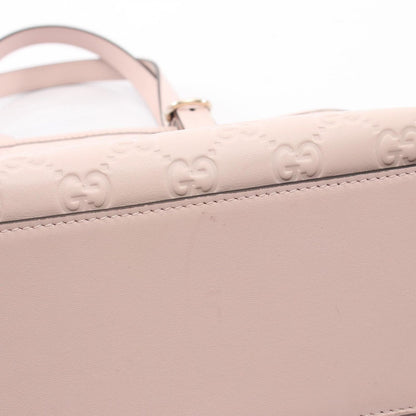 Gucci Tote GG Emblem Guccissima Light Pink Leather — view 8