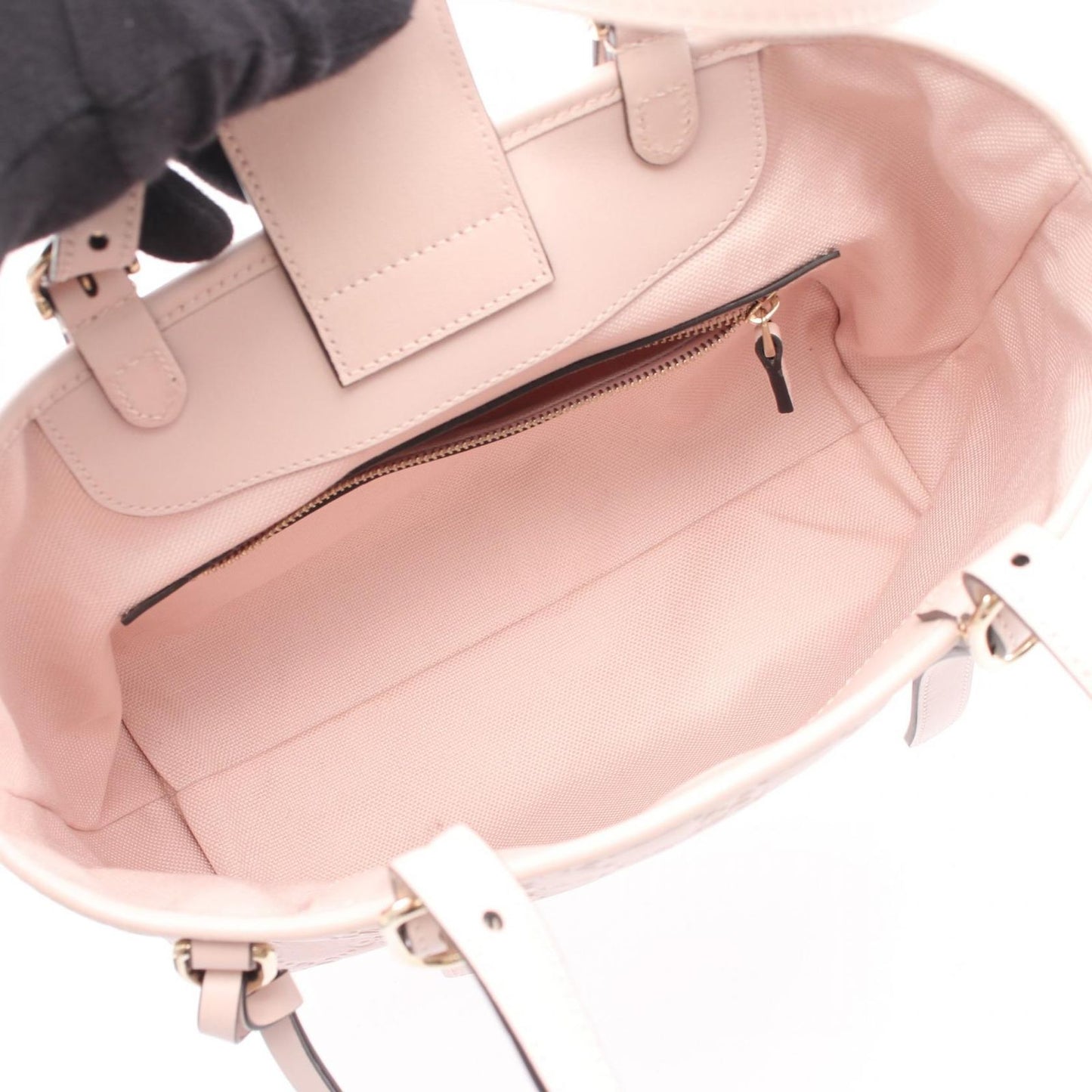 Gucci Tote GG Emblem Guccissima Light Pink Leather — view 3