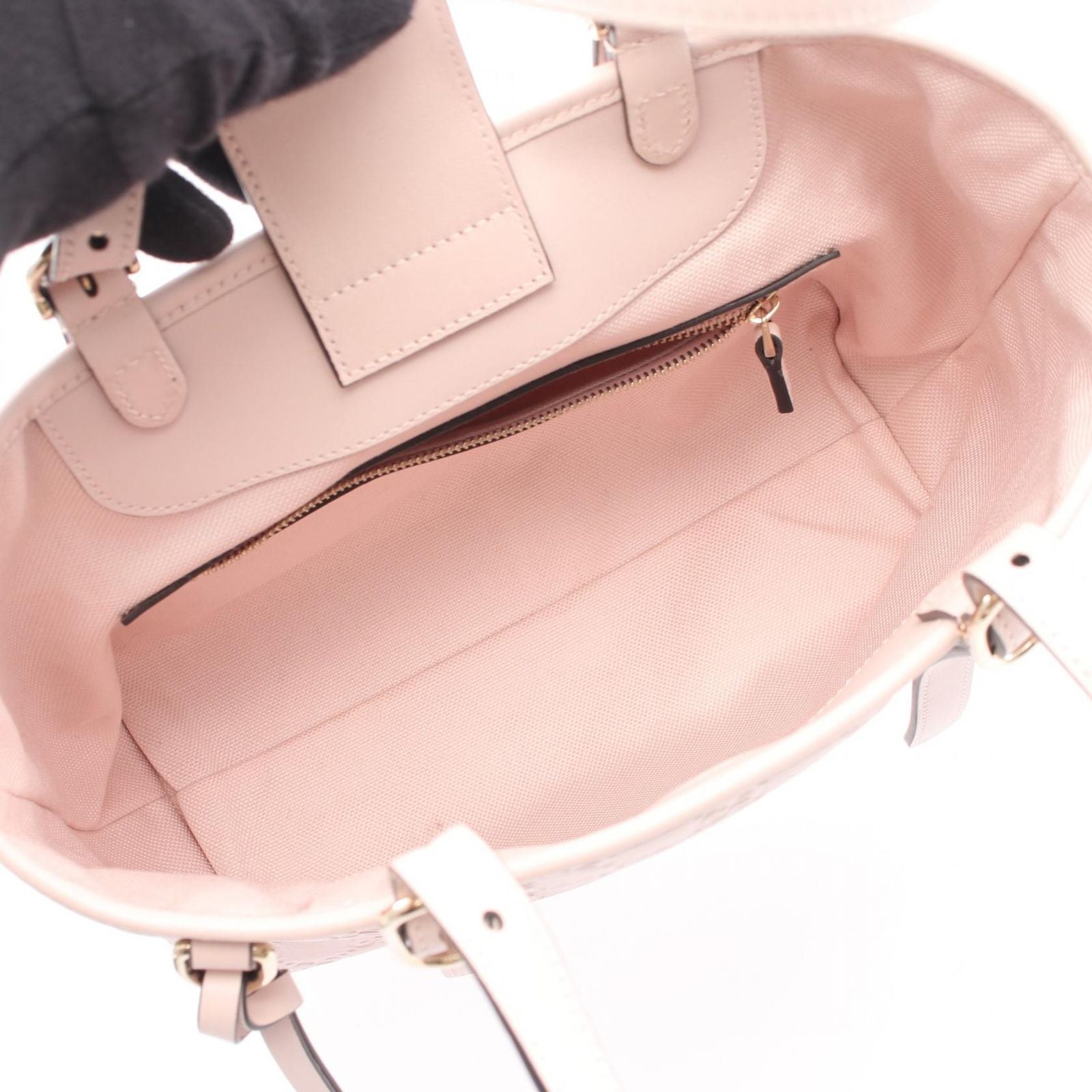 Gucci Tote GG Emblem Guccissima Light Pink Leather — view 3
