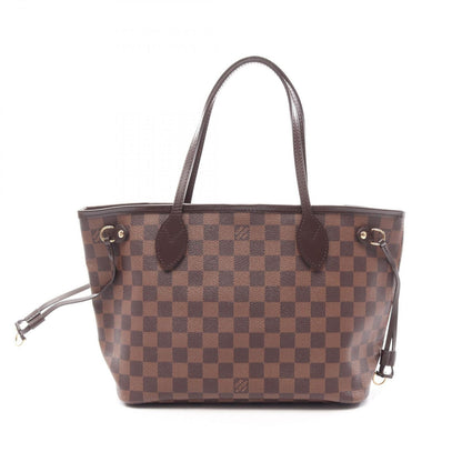 Louis Vuitton Tote Neverfull PM Damier Ebene Canvas Leather