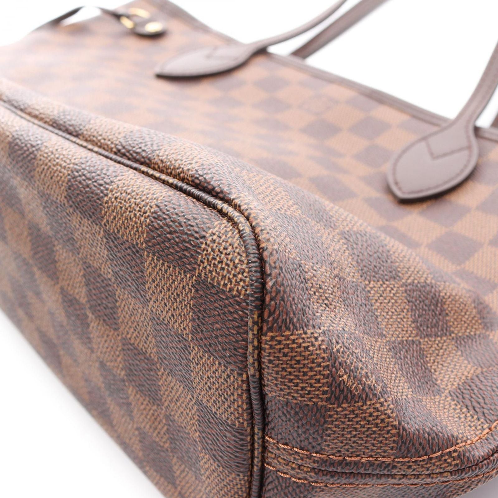 Louis Vuitton Tote Neverfull PM Damier Ebene Canvas Leather — view 9