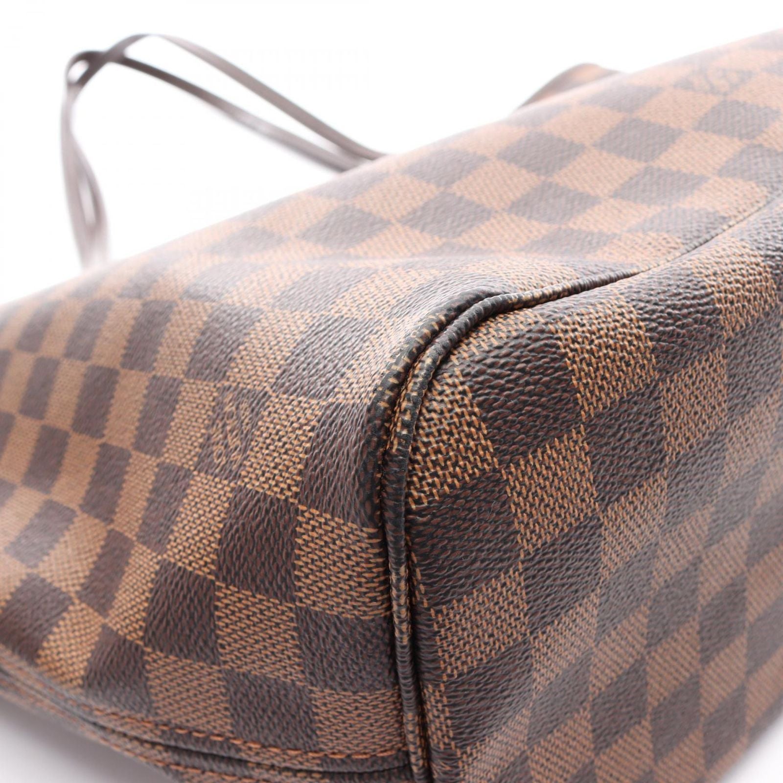Louis Vuitton Tote Neverfull MM Damier Ebene Canvas Leather — view 9