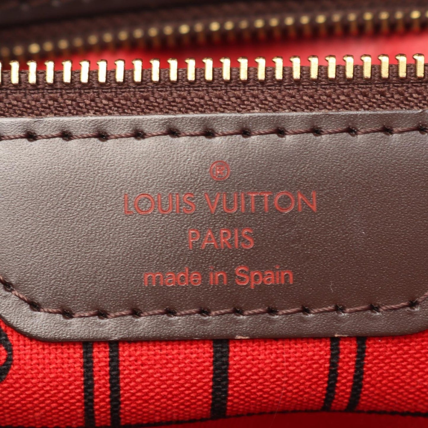 Louis Vuitton Tote Neverfull MM Damier Ebene Canvas Leather — view 4