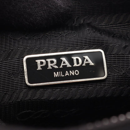 Prada Shoulder Bag Re Edition 2-Way Black Nylon Saffiano Leather — view 4