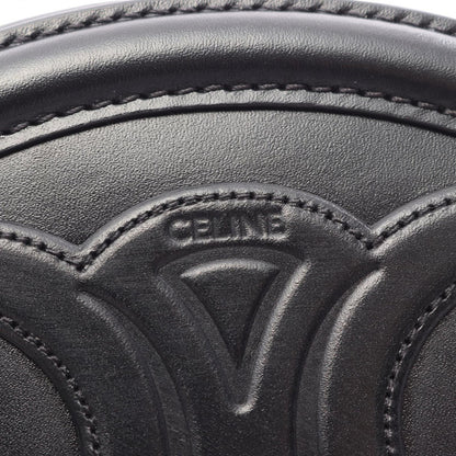 Celine Shoulder Bag Trio Black Leather Oval Purse Cuir — view 4
