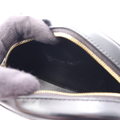 Celine Shoulder Bag Trio Black Leather Oval Purse Cuir — view 5