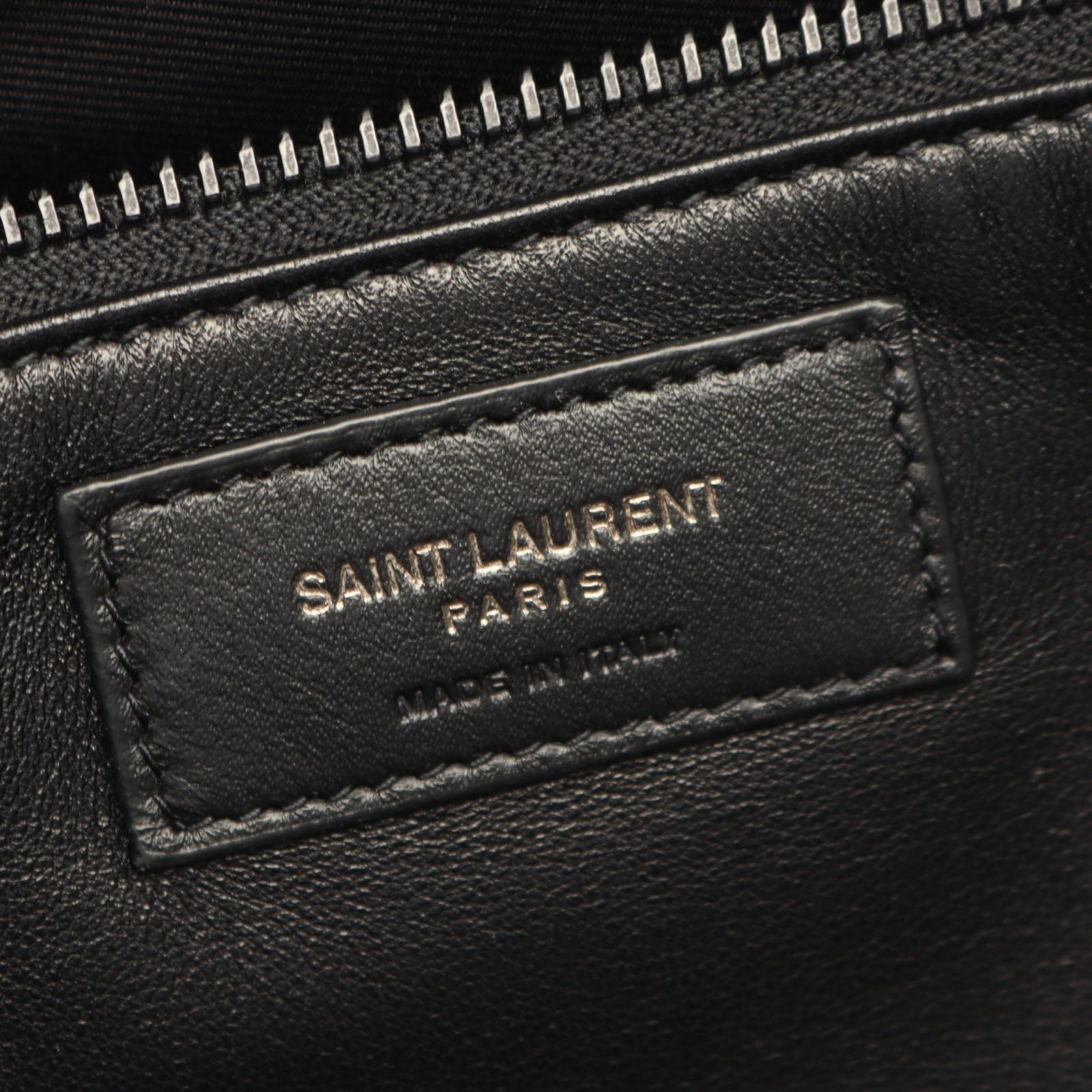 Saint Laurent Paris Tote Wide Puffer Black Leather — view 4