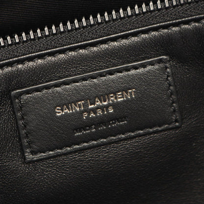 Saint Laurent Paris Tote Wide Puffer Black Leather — view 4