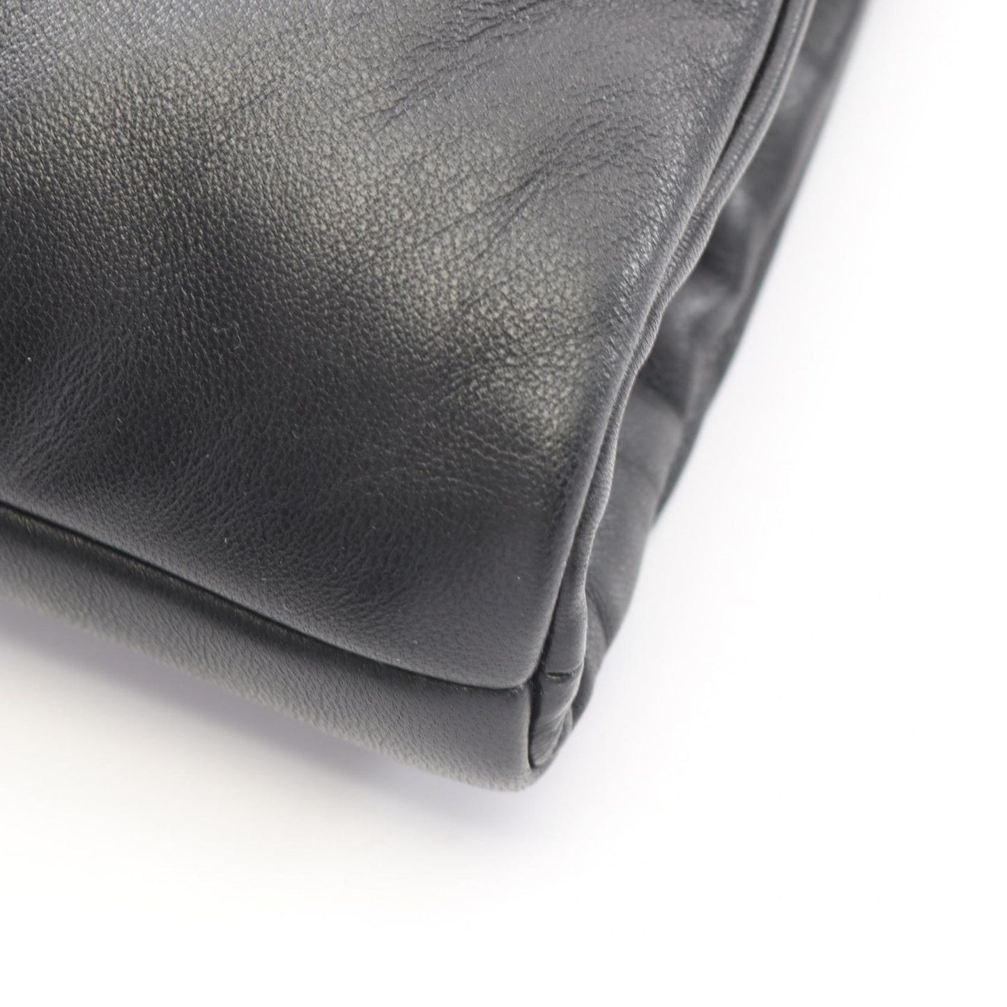 Saint Laurent Paris Tote Wide Puffer Black Leather — view 6