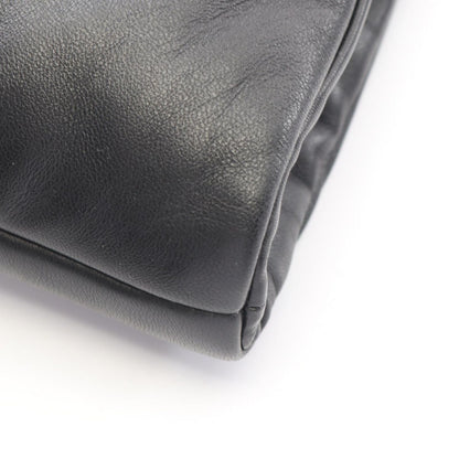 Saint Laurent Paris Tote Wide Puffer Black Leather — view 6
