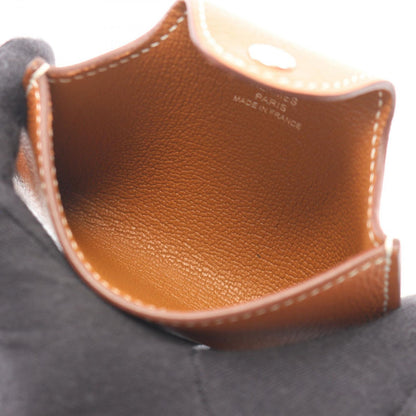 Hermes Card Case Illiade Gold Leather — view 3