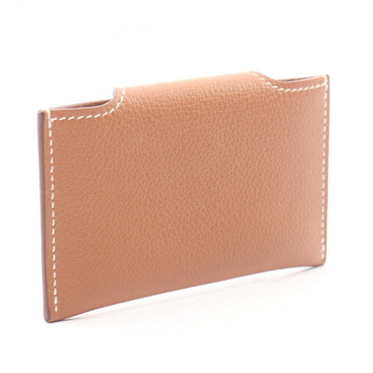 Hermes Card Case Illiade Gold Leather — view 2