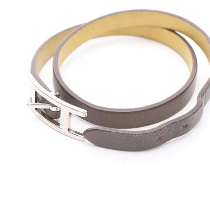 Hermes Bracelet Behapi Double Tour Reversible Leather Stainless Steel — view 3