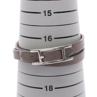 Hermes Bracelet Behapi Double Tour Reversible Leather Stainless Steel — view 5