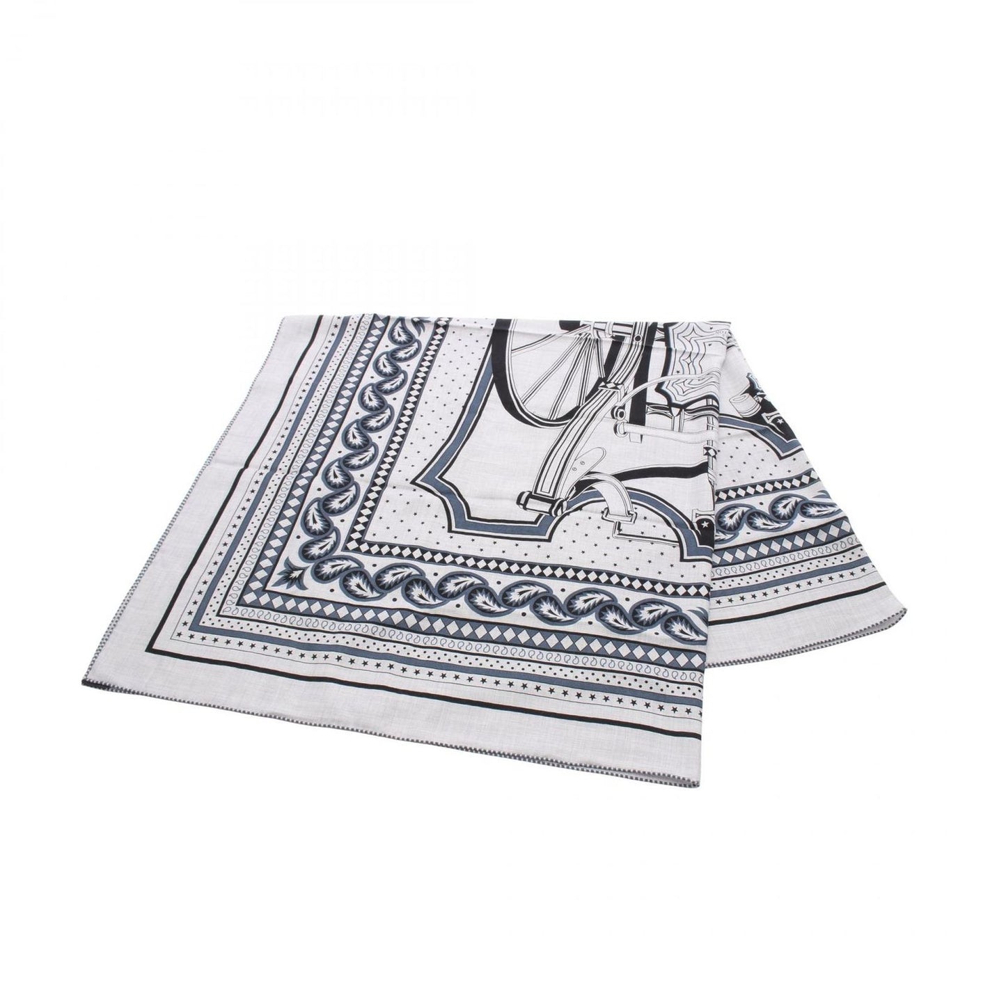 Hermes Scarf Carre Geant 140 les Roues de Phaeton Bandana Silk Juan