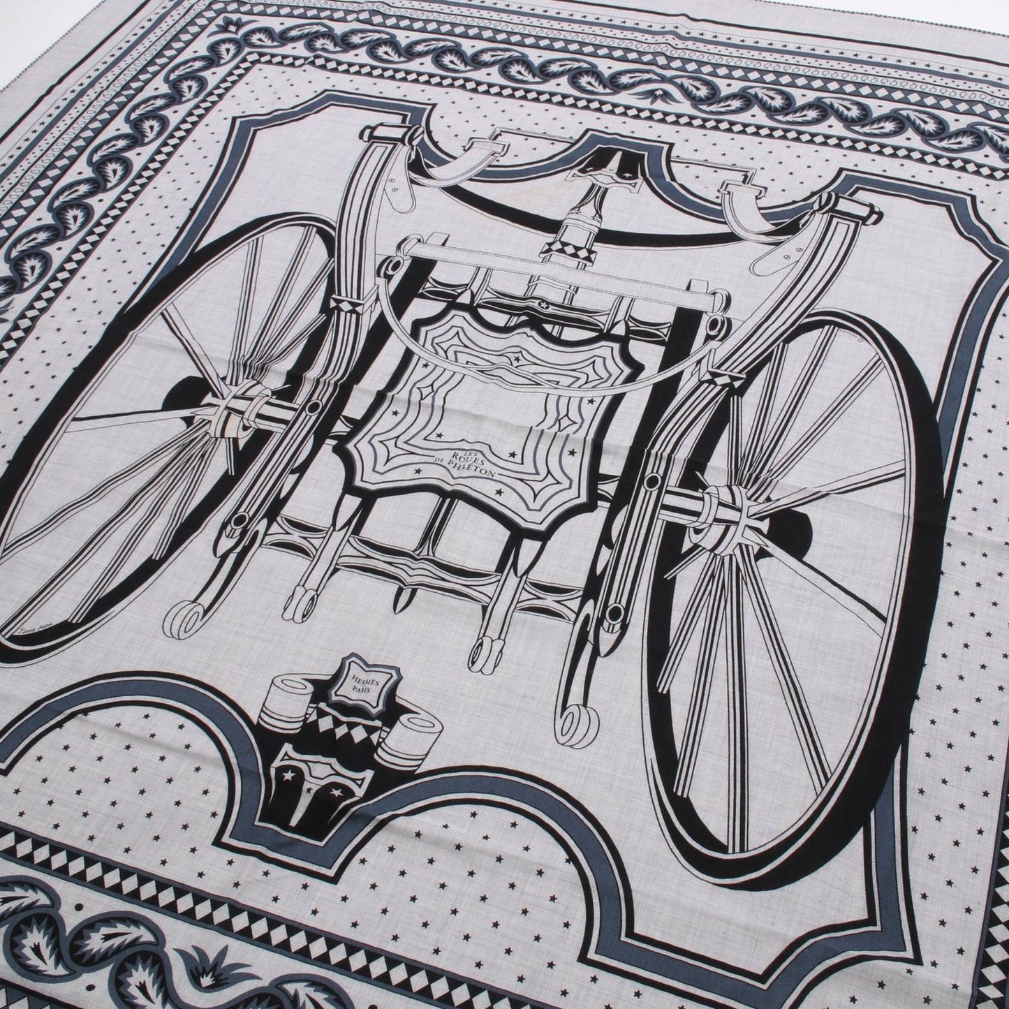 Hermes Scarf Carre Geant 140 les Roues de Phaeton Bandana Silk Juan — view 2