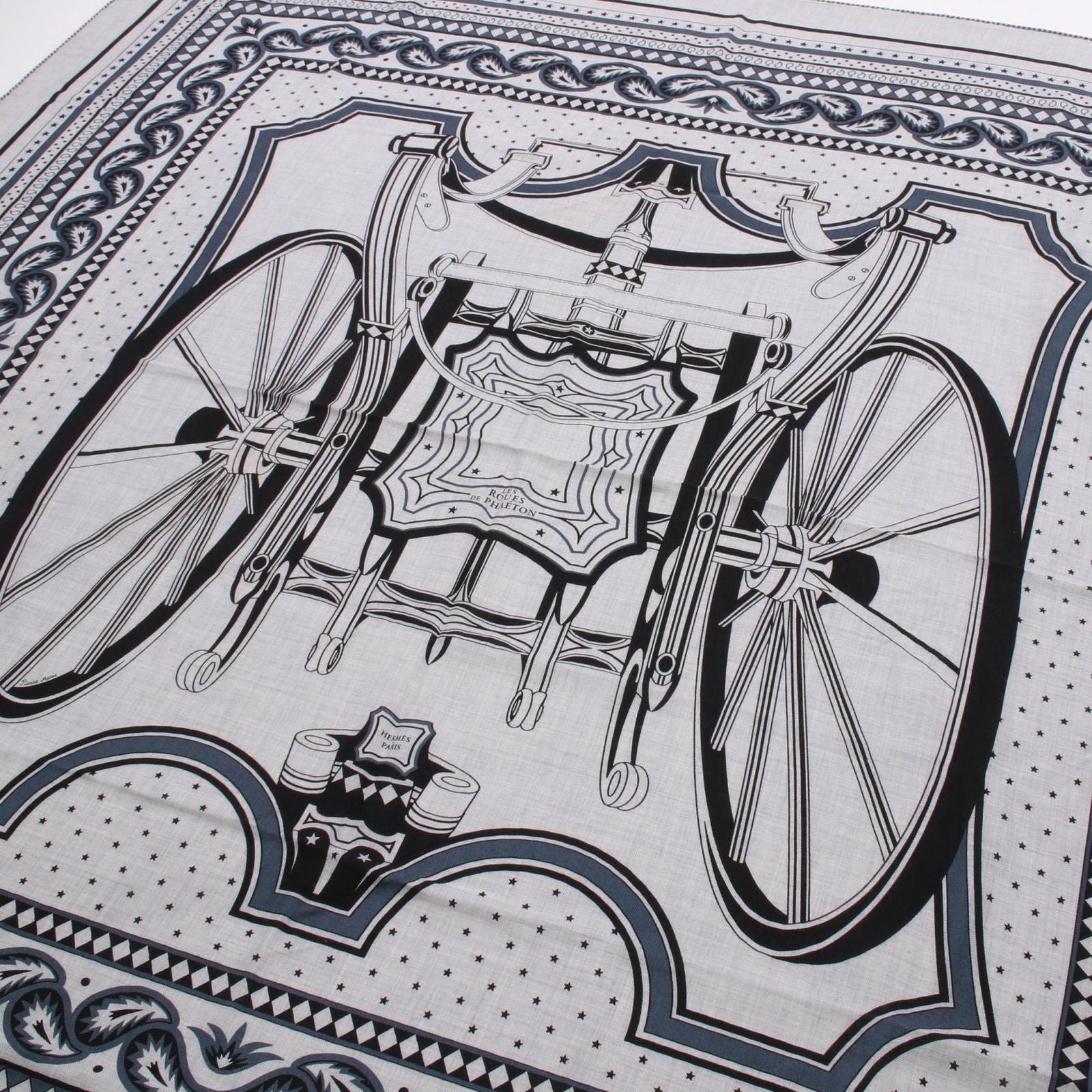 Hermes Scarf Carre Geant 140 les Roues de Phaeton Bandana Silk Juan — view 2