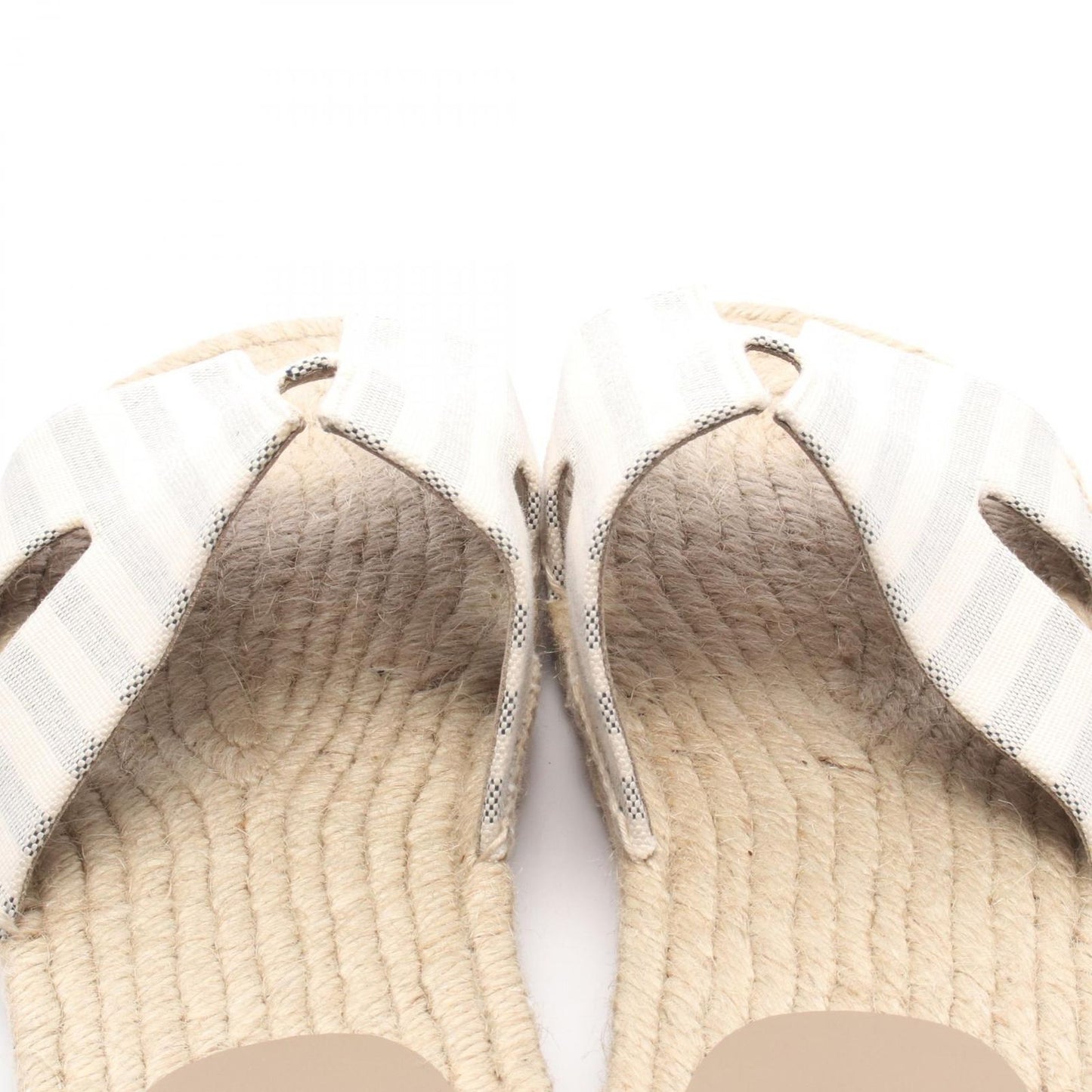 Hermes Sandals Espadrilles Antigua Striped Canvas — view 7