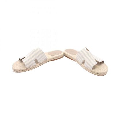 Hermes Sandals Espadrilles Antigua Striped Canvas — view 3