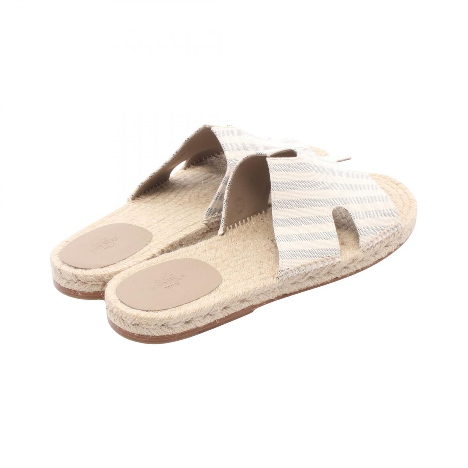 Hermes Sandals Espadrilles Antigua Striped Canvas — view 2