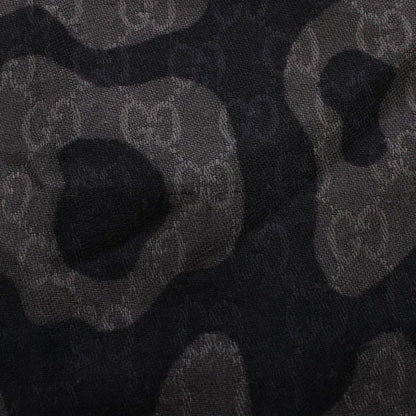 Gucci Shawl GG Pattern Leopard Scarf — view 4