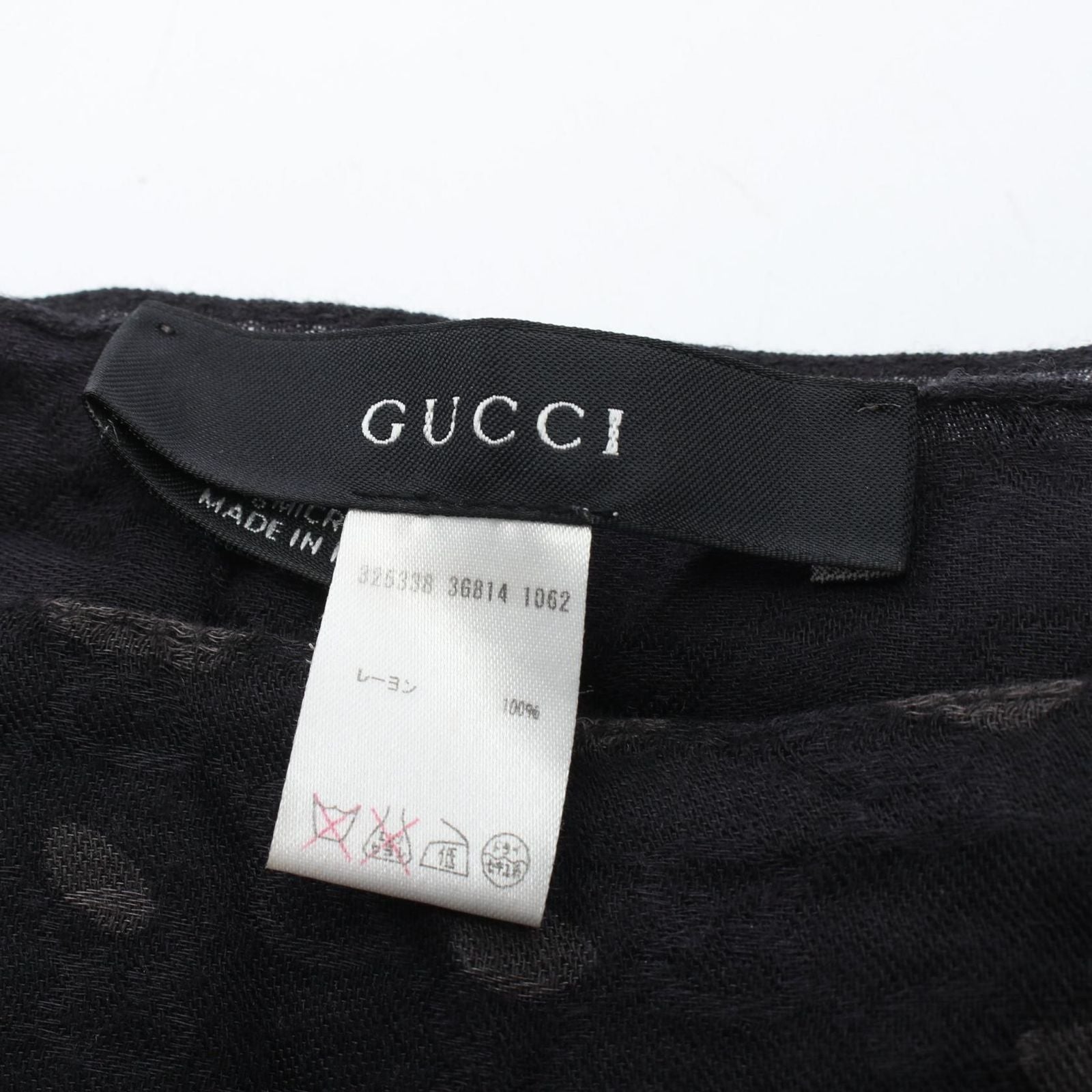 Gucci Shawl GG Pattern Leopard Scarf — view 2