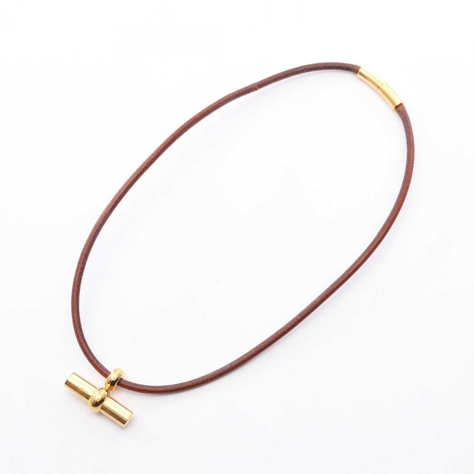 Hermes Choker Glenan Leather Necklace — view 3