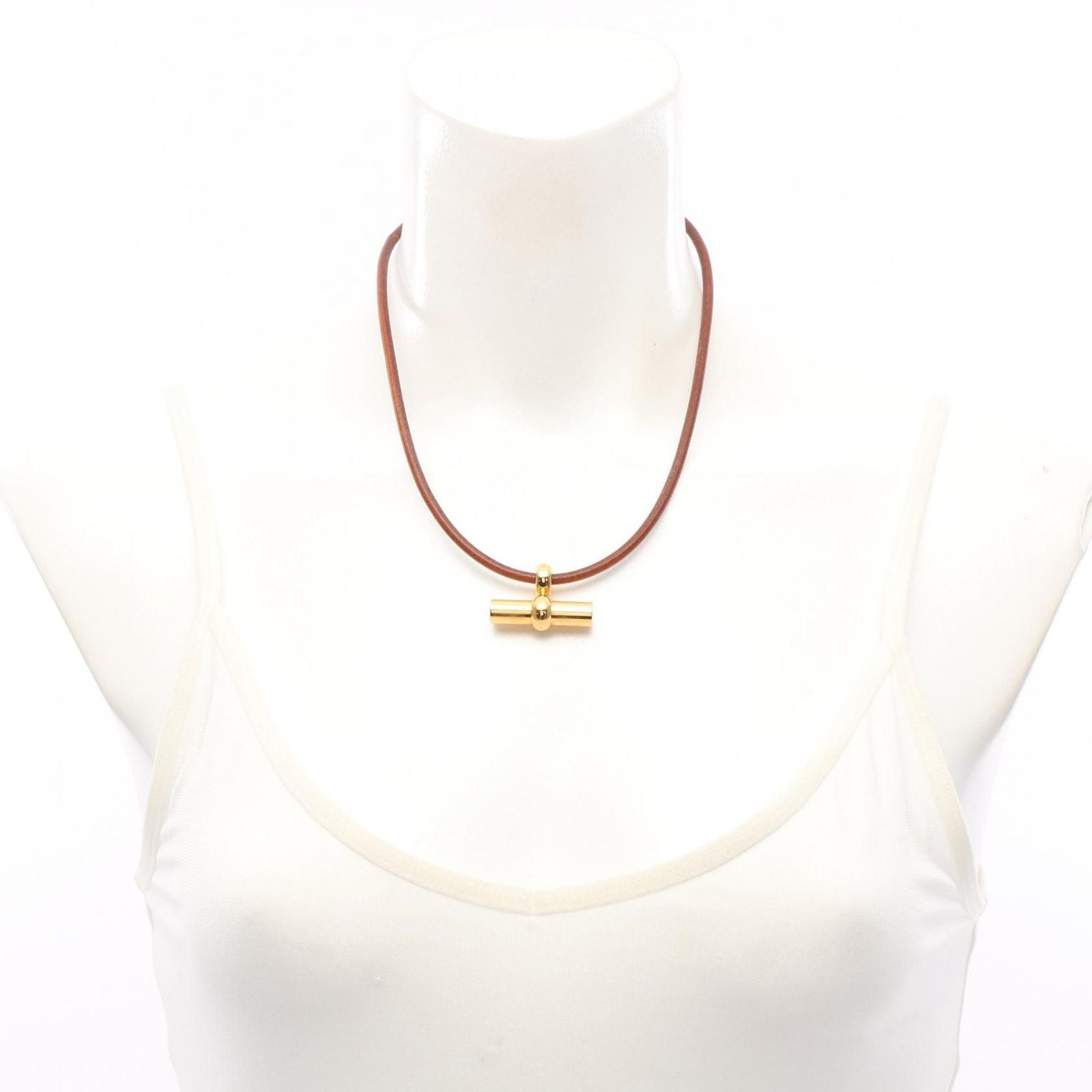 Hermes Choker Glenan Leather Necklace — view 6