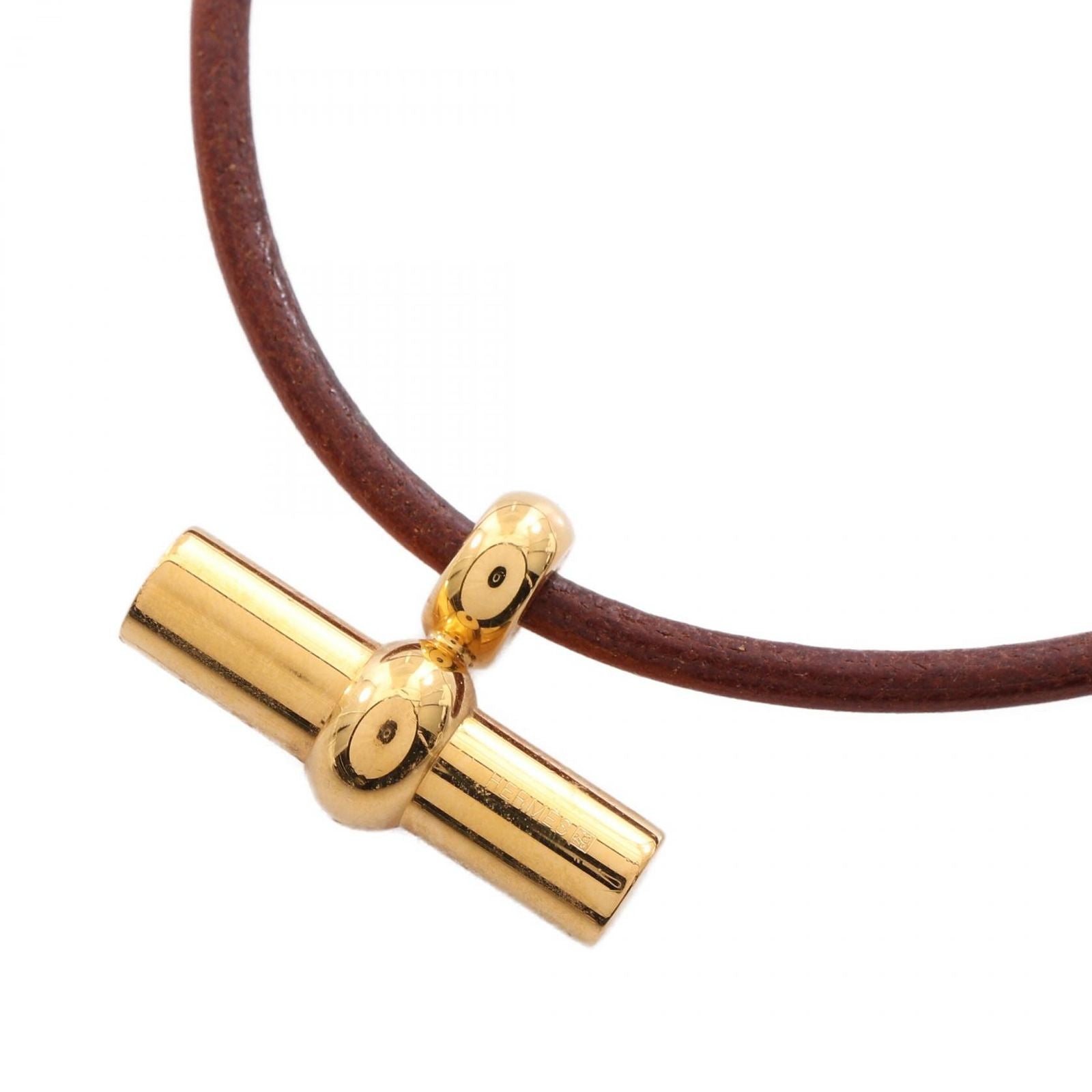 Hermes Choker Glenan Leather Necklace — view 2