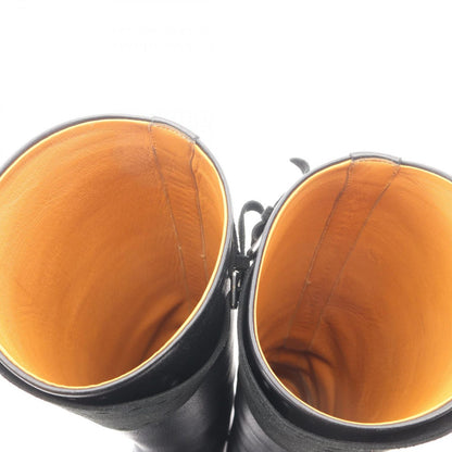 Hermes Boots Evelyne Black Leather Suede Long — view 7