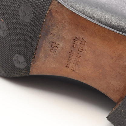Hermes Boots Evelyne Black Leather Suede Long — view 6