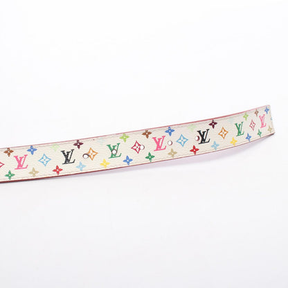 Louis Vuitton Belt Ceinture LV Cut Reversible Gold Leather Canvas — view 3