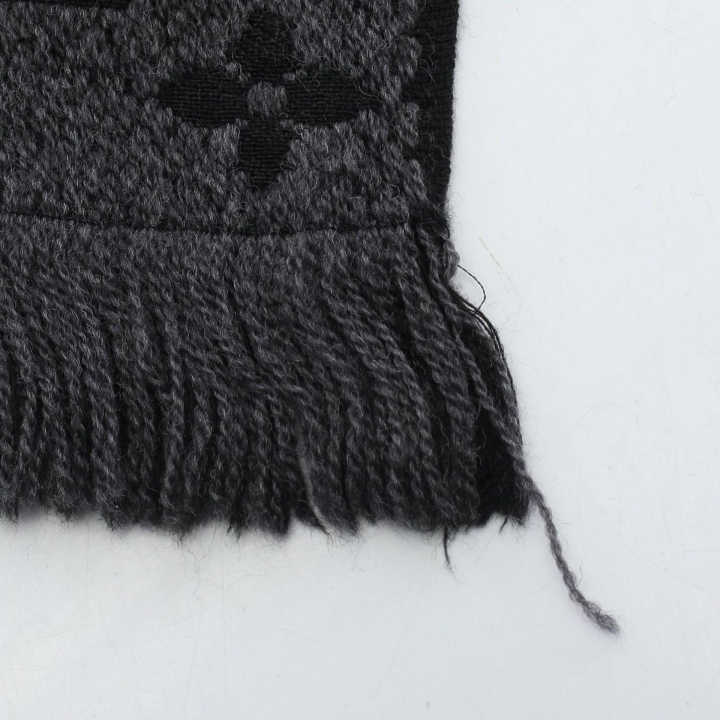 Louis Vuitton Scarf Echarpe Monogram Classic Anthracite Wool — view 3