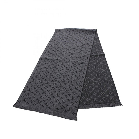 Louis Vuitton Scarf Echarpe Monogram Classic Anthracite Wool