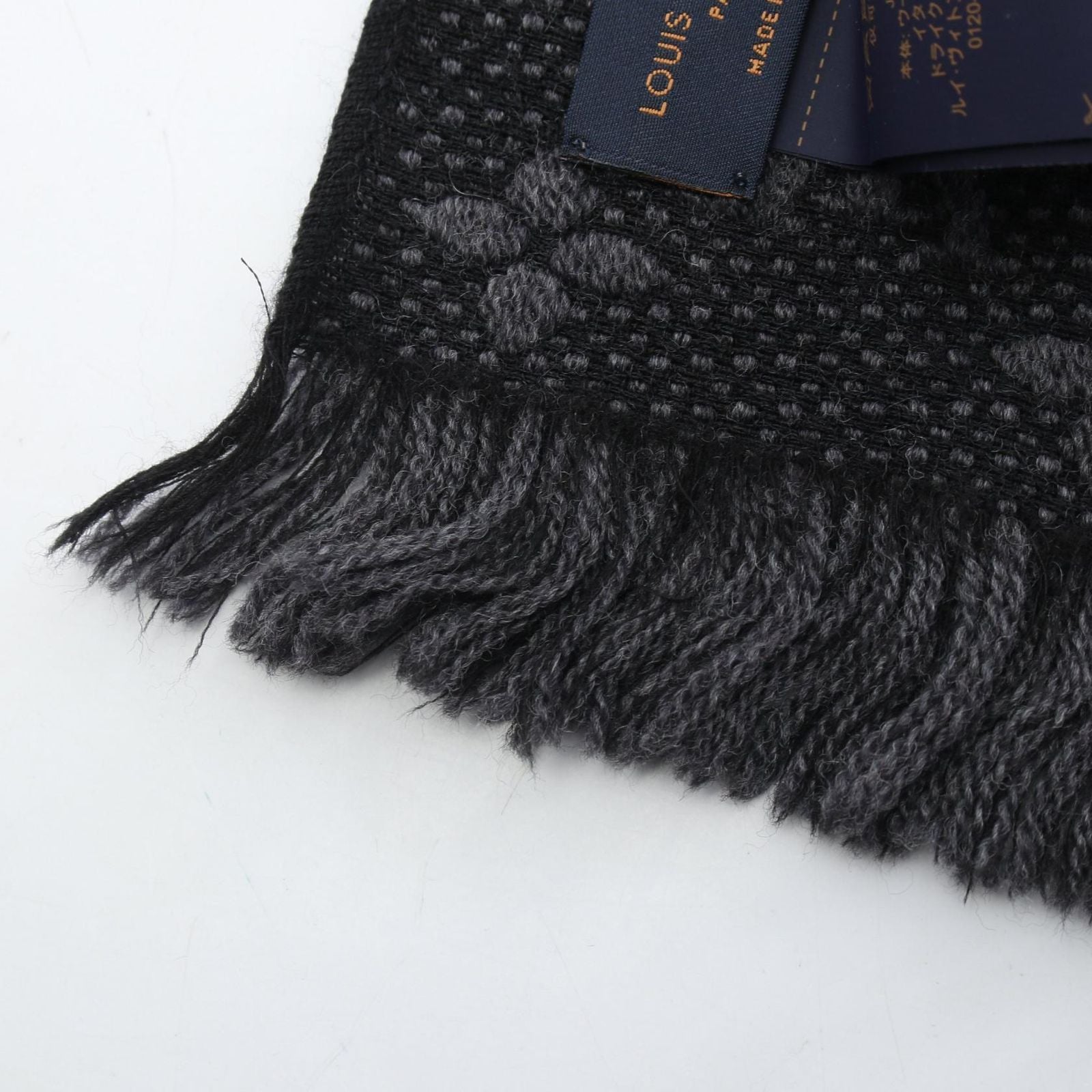 Louis Vuitton Scarf Echarpe Monogram Classic Anthracite Wool — view 6