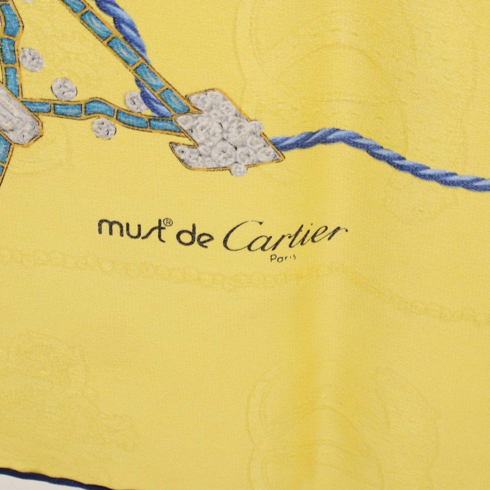Cartier Scarf Silk Scarves Yellow — view 2
