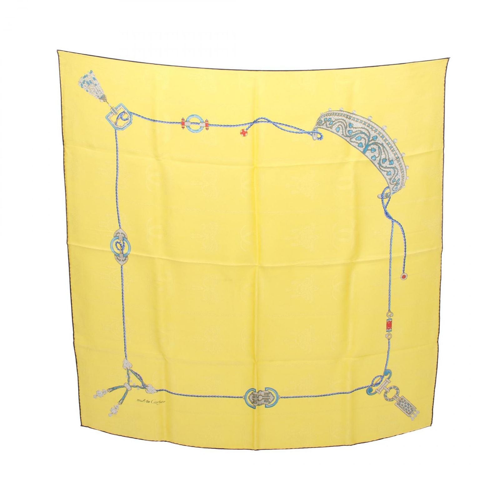 Cartier Scarf Silk Scarves Yellow