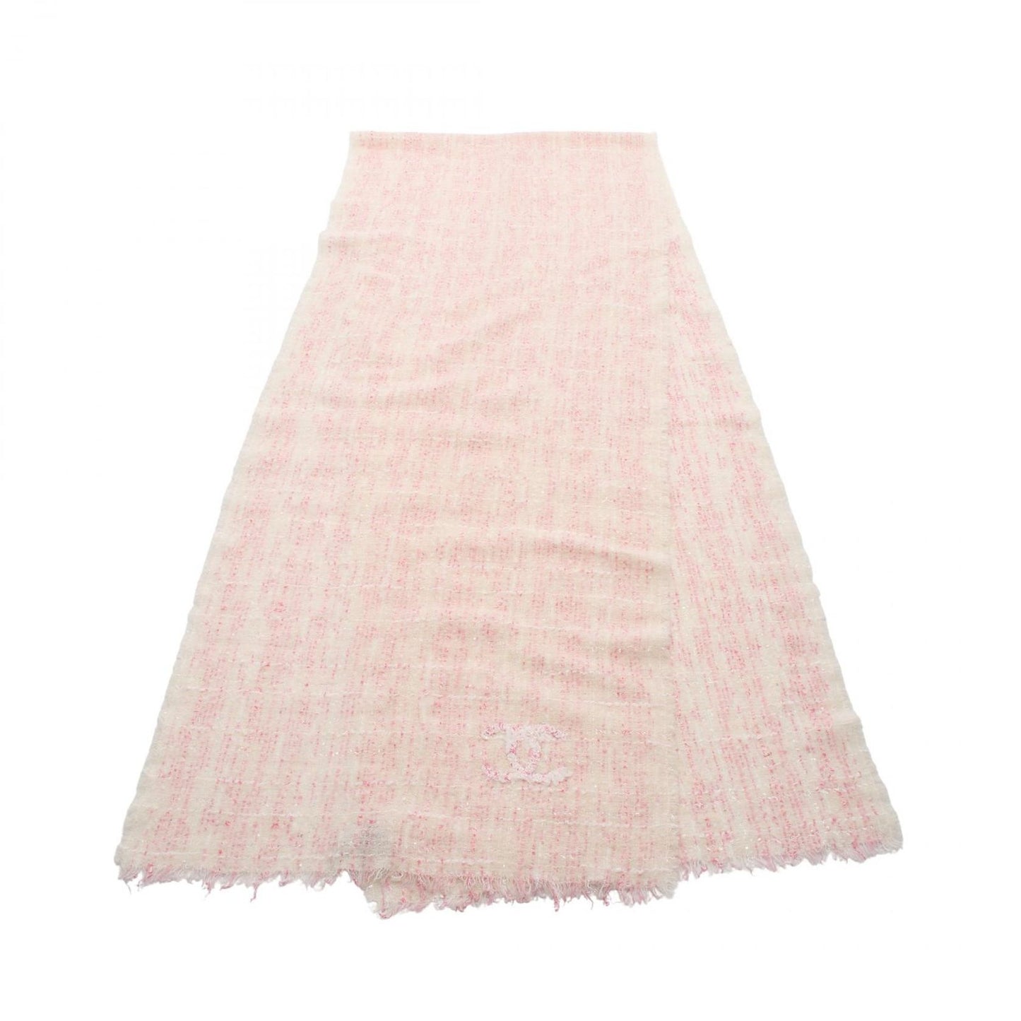 Chanel Scarf CC Logo Sequin Wool Nylon