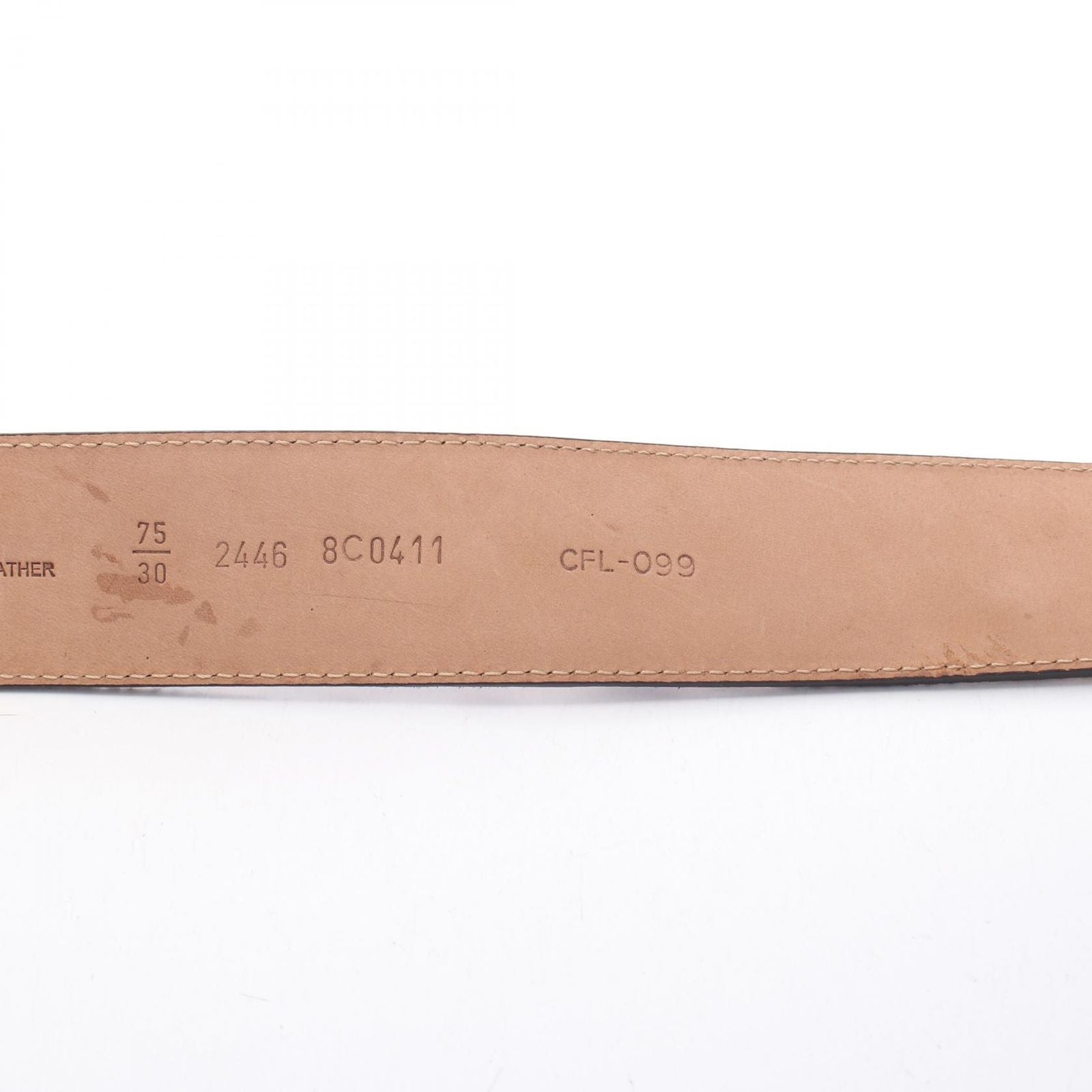 Fendi Belt FF Logo Buckle Leopard Gold Leather — view 5