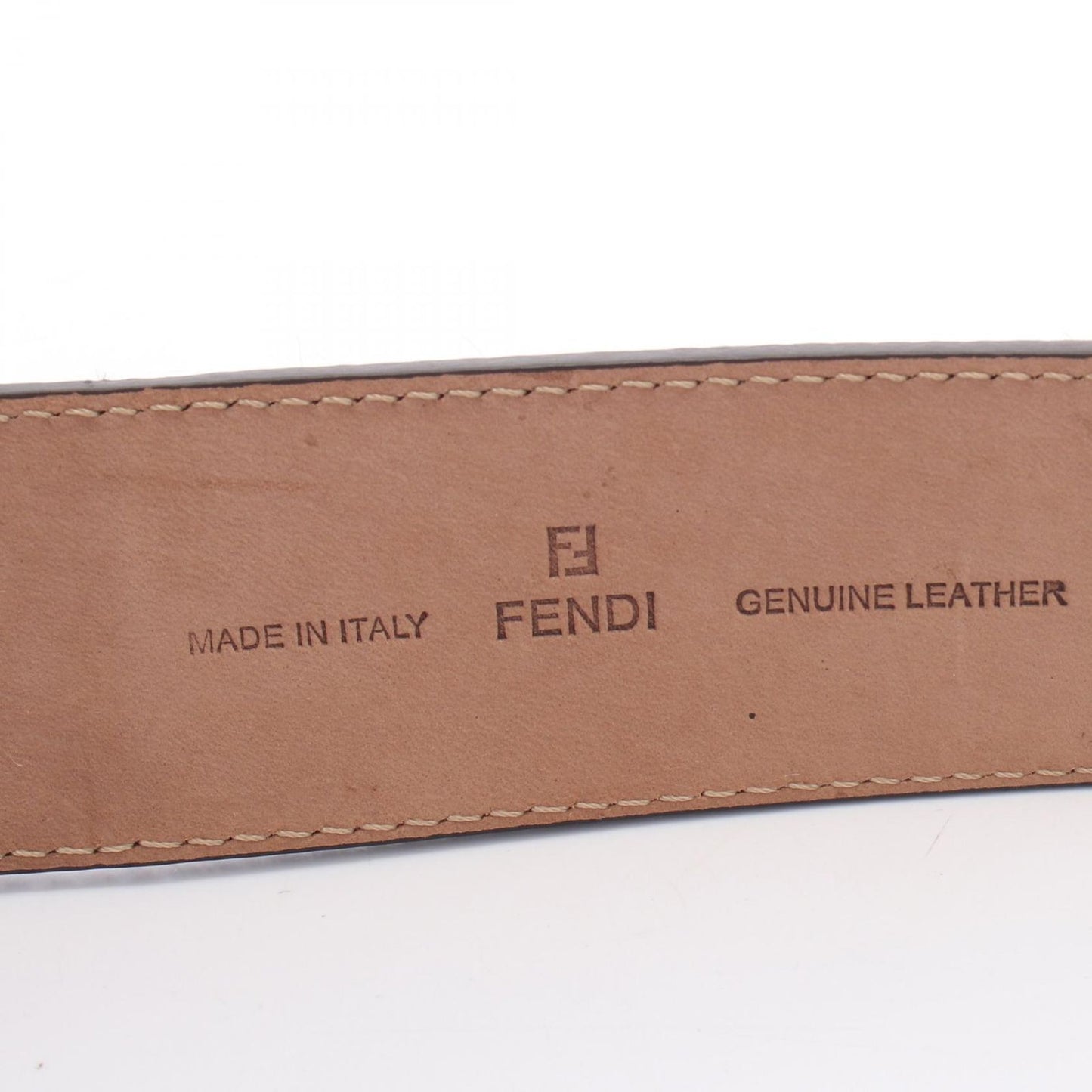 Fendi Belt FF Logo Buckle Leopard Gold Leather — view 4