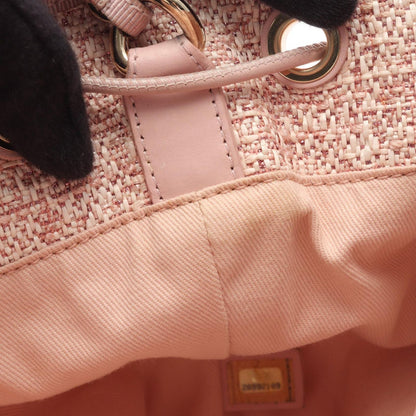 Chanel Shoulder Bag Deauville Pink Leather Drawstring — view 7