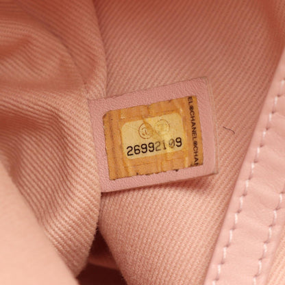Chanel Shoulder Bag Deauville Pink Leather Drawstring — view 5