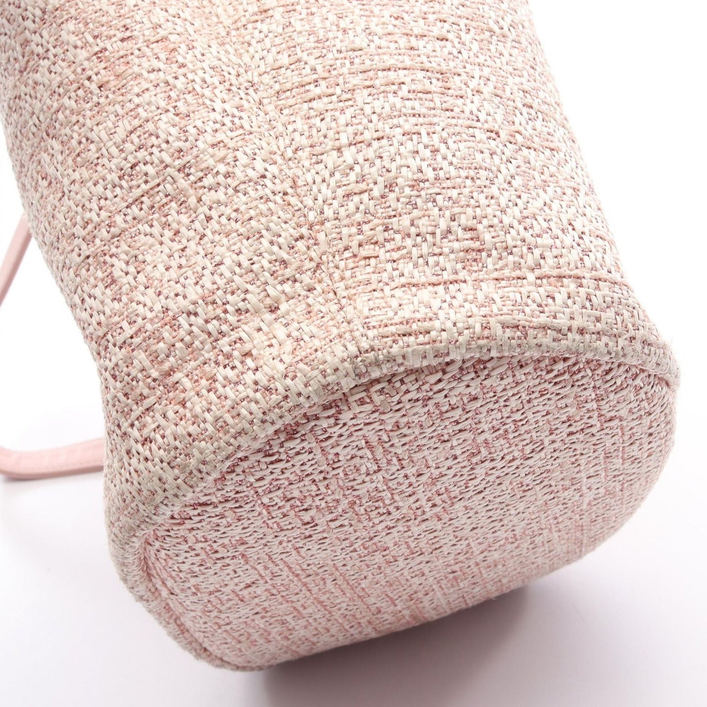 Chanel Shoulder Bag Deauville Pink Leather Drawstring — view 9
