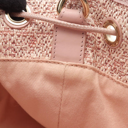 Chanel Shoulder Bag Deauville Pink Leather Drawstring — view 6