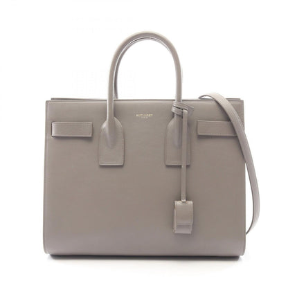 Saint Laurent Paris Handbag Classic Sac de Jour 2-Way Gray Leather Small